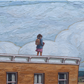 detail: girl on roof close up - girl on roof close up