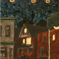 Nighttime Neighbourhood - 
                        H: 24
                          
                        W: 18
                         - 
                        Acrylic on canvas. 2006
                        