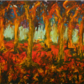 Red Yellow Trees - 
                        H: 40
                          
                        W: 30
                         - 
                        I may have been inebriated, but fortunately it was some one elses studio that got demolished when I did this series. The others have since been lost. circa 1993.
                        