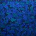 Blue Thesaurus - 
                        H: 30
                          
                        W: 36
                         - 
                        Acrylic and torn up thesaurus on canvas. An epiphany of meaning(lessness). Post modern to the max. circa 1994
                        