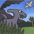 Purple Herbivore - 
                        H: 5
                          
                        W: 6
                         - 
                        raaaaaah - as yet, undiscovered dinosaur...
                        