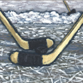 Crossed Sticks - 
                        H: 6
                          
                        W: 4.5
                         - 
                        Elemental pond hockey image. 
                        